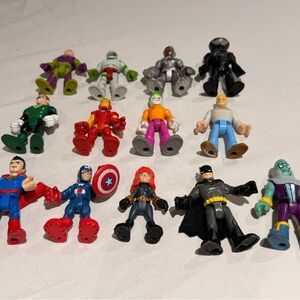 Fisher-Price Superhero Action Figures - Red, Blue, Black